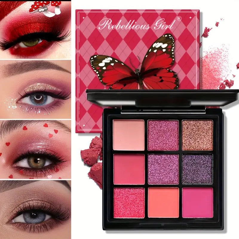 Paleta de sombras com 9 cores