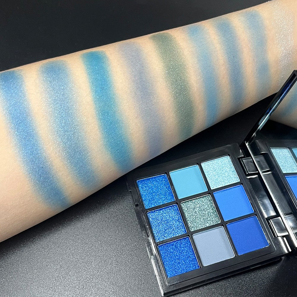 Paleta de sombras com 9 cores