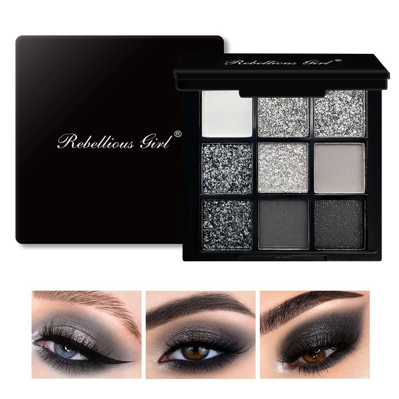 Paleta de sombras com 9 cores