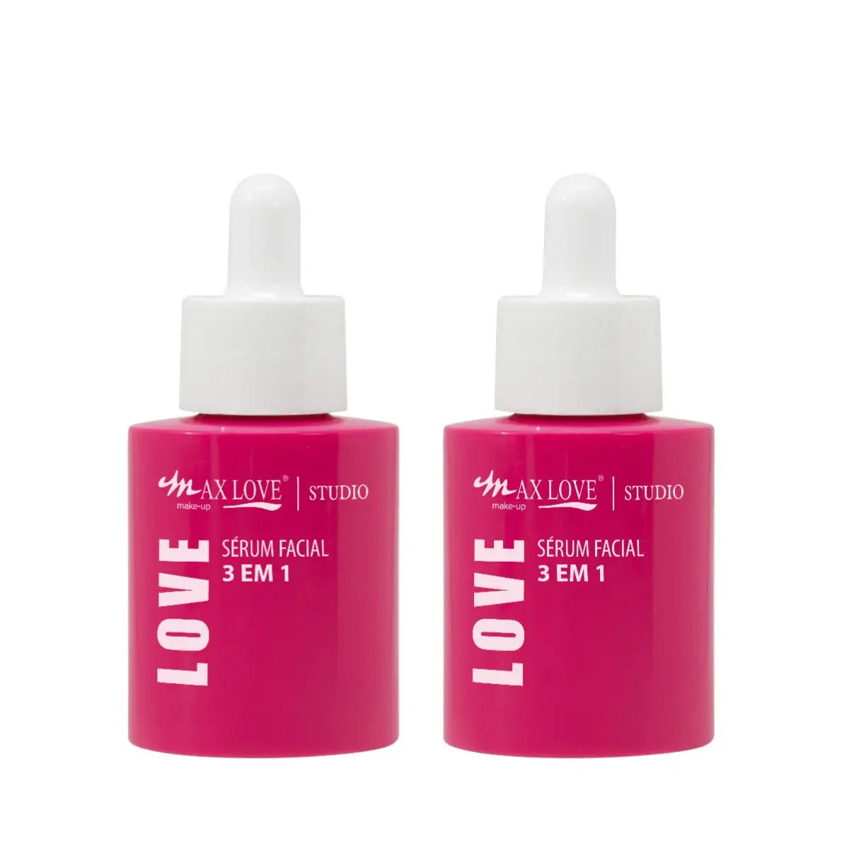 Sérum Facial 3 em 1 Vitamina C Rosa Mosqueta Ácido Hialurônico 30ml - Max Love