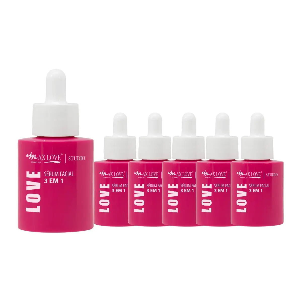 Sérum Facial 3 em 1 Vitamina C Rosa Mosqueta Ácido Hialurônico 30ml - Max Love