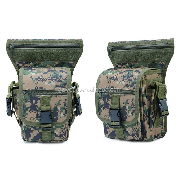 Outdoor Sports Molle Drop Leg Bag Tactical Waist Pack Leg Travel Belt Bag for Riding, Motorcycle, Hiking Hunting Camping Cycling