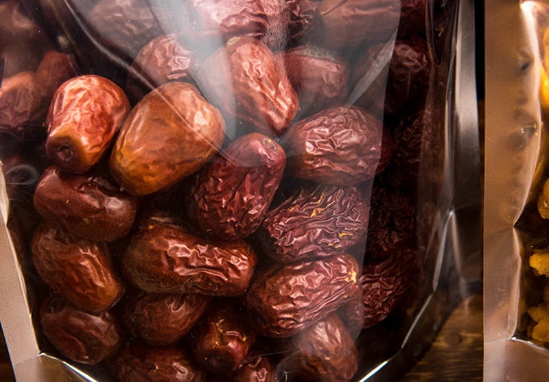 50 pçs embalagem de alimentos folha de alumínio levante-se saco de armazenamento em casa chá grãos de café suprimentos sacos ziplock com janela resealable