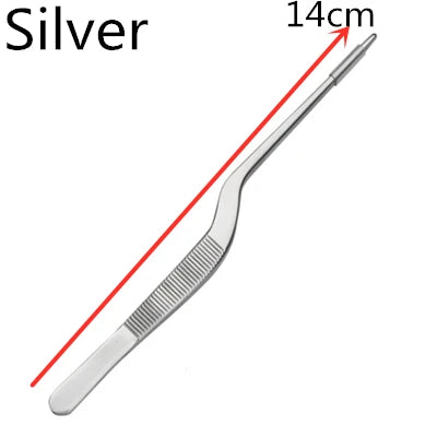 Pinça de cozinha e barra de aço inoxidável, pinça para alimentos, cozinha, pinça médica, cobre/ouro/preto, ferramenta de barra banhada