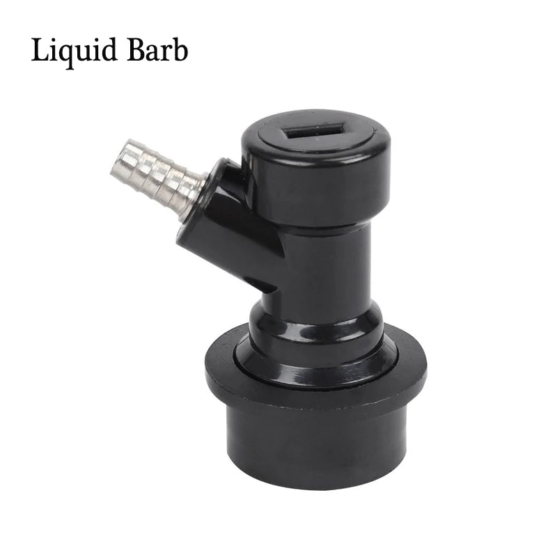 Beer Barrel Dispenser Ball Lock Keg Disconnect Liquid/Gas Connectors 1/4'' for Ball Lock Keg Swivel Nut Homebrew Tools