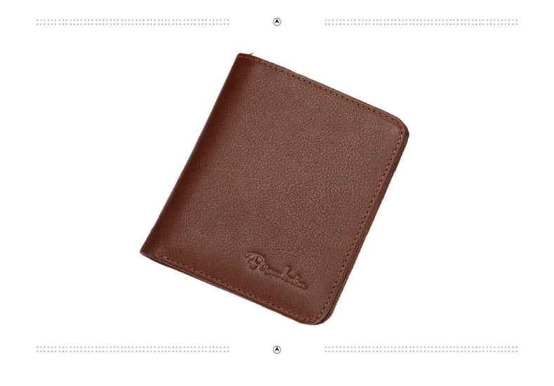 Bison denim carteiras masculinas preto bolsa de couro genuíno para homens titular do cartão de visita carteira masculina mini n4429