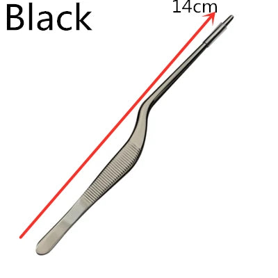 Pinça de cozinha e barra de aço inoxidável, pinça para alimentos, cozinha, pinça médica, cobre/ouro/preto, ferramenta de barra banhada