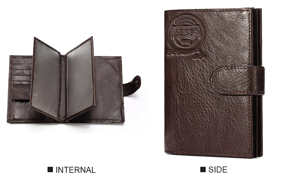 Kavis carteira de couro genuíno dos homens titular do passaporte moeda bolsa walet mágico portfólio homem portomonee mini vallet capa de passaporte