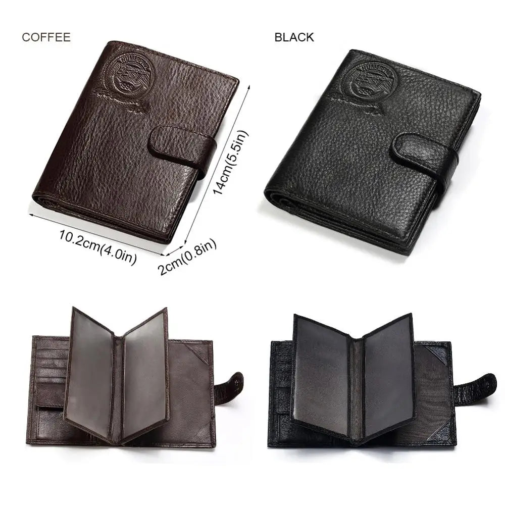 Kavis carteira de couro genuíno dos homens titular do passaporte moeda bolsa walet mágico portfólio homem portomonee mini vallet capa de passaporte