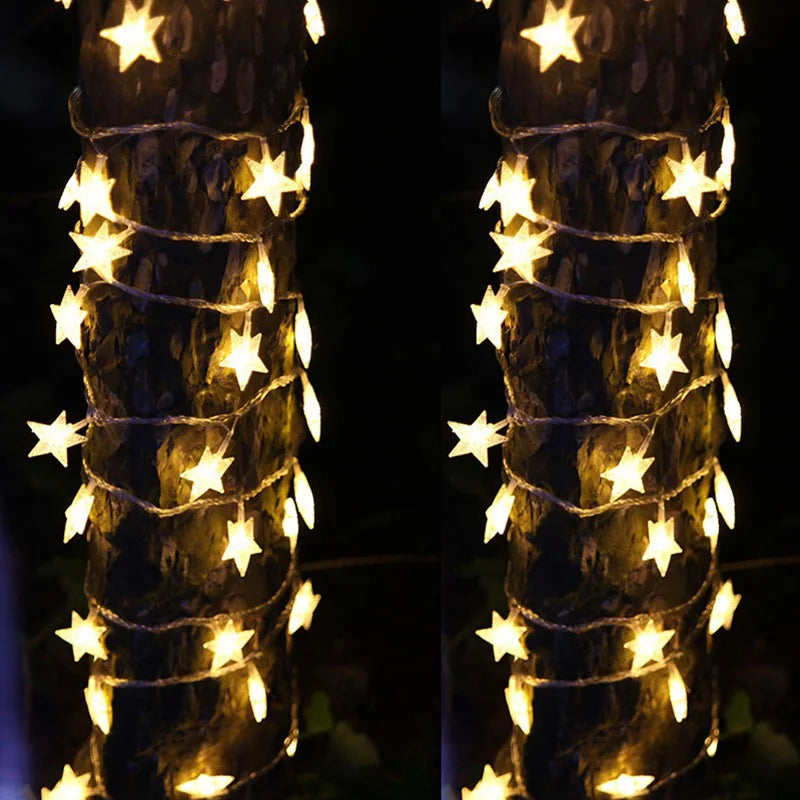 1.5m/3m/6m/10m led estrela luzes da corda guirlanda de natal bateria alimentado por usb festa de casamento cortina corda lâmpadas de fadas para casa
