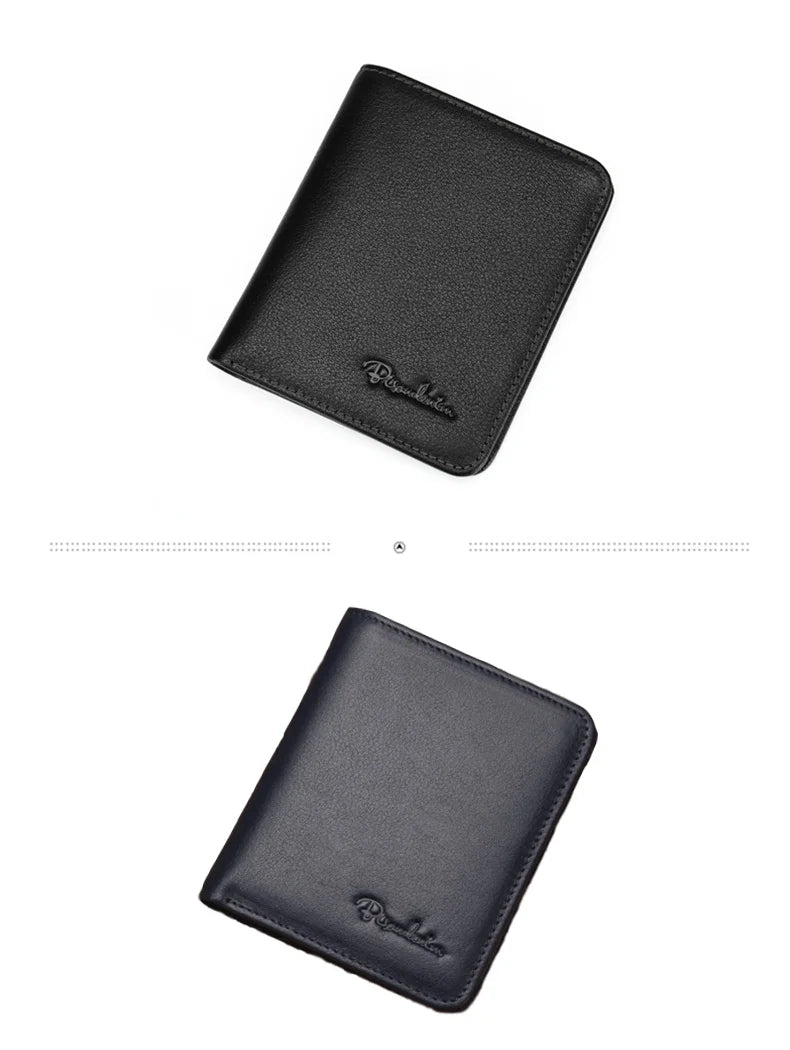 Bison denim carteiras masculinas preto bolsa de couro genuíno para homens titular do cartão de visita carteira masculina mini n4429