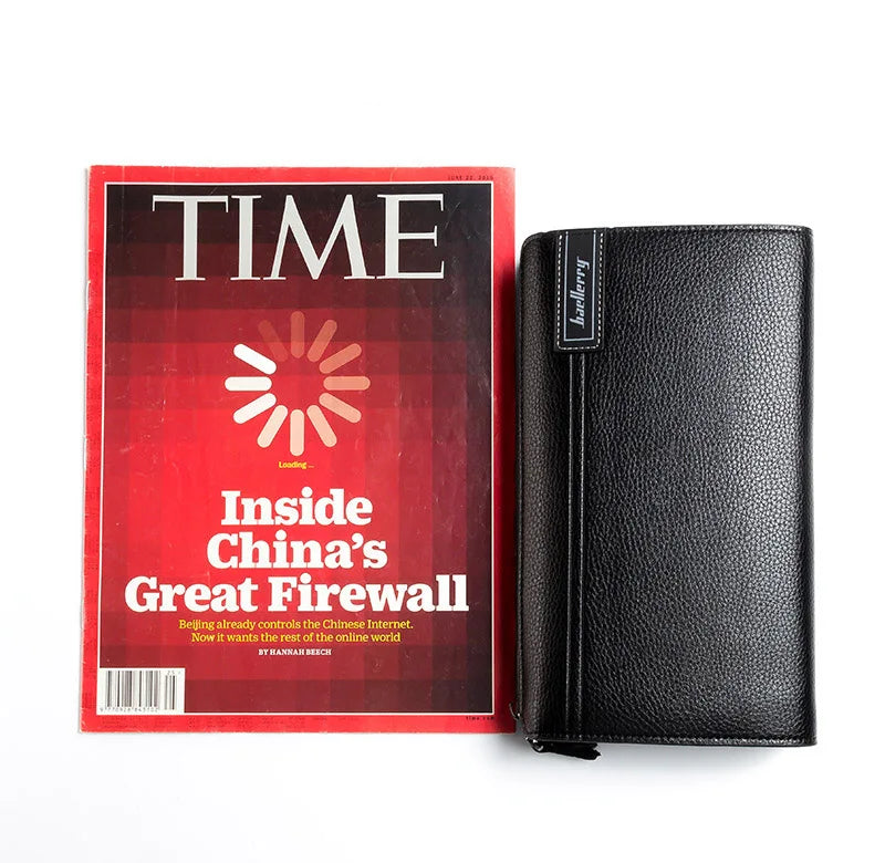 Baellery bolsa de mão masculina, carteira de grande capacidade para celular, bolso para cartão de passagem, carteira multifuncional de alta qualidade para homens