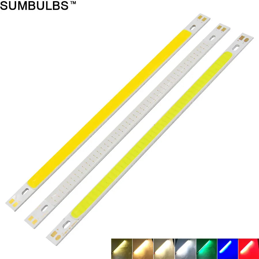 [Sumbulbs] 200x10MM 0422 10W LED Light COB Strip Lamp DC 12-14V 1000LM Verde Amarelo Vermelho Azul Branco Quente Branco Puro Bar Light