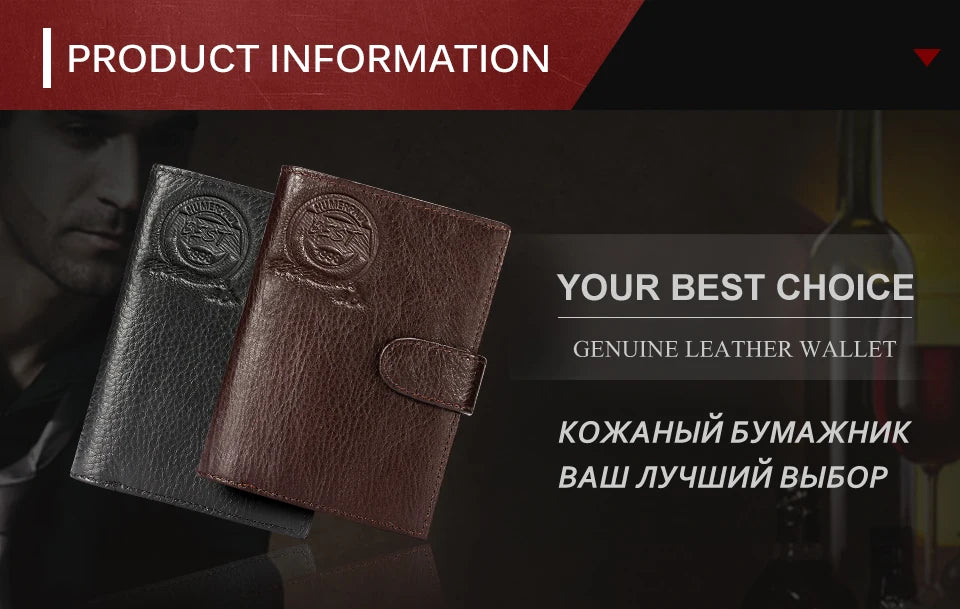 Kavis carteira de couro genuíno dos homens titular do passaporte moeda bolsa walet mágico portfólio homem portomonee mini vallet capa de passaporte