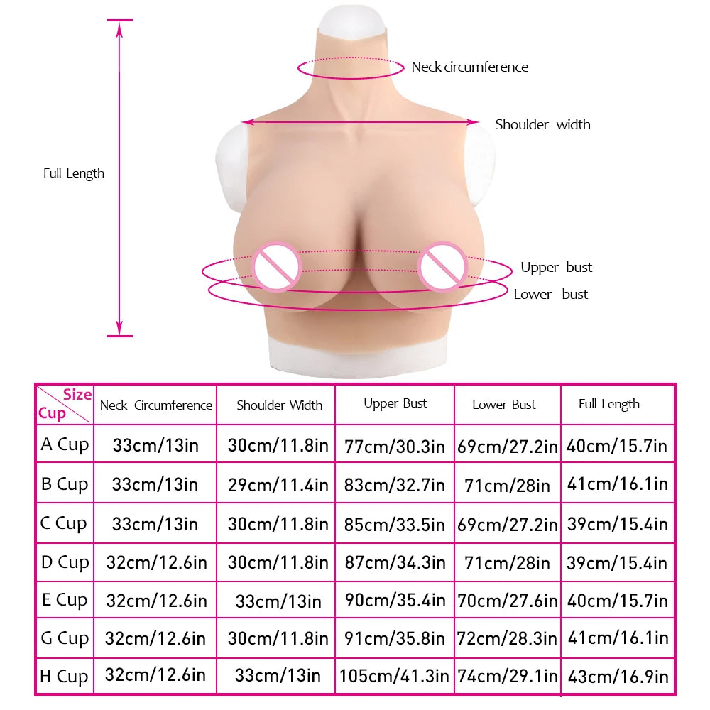 Knowu-forma de mama de silicone a/b/c/d/e/g copo enorme peito falso cruz vestir iniciante transgênero rainha mama agitando