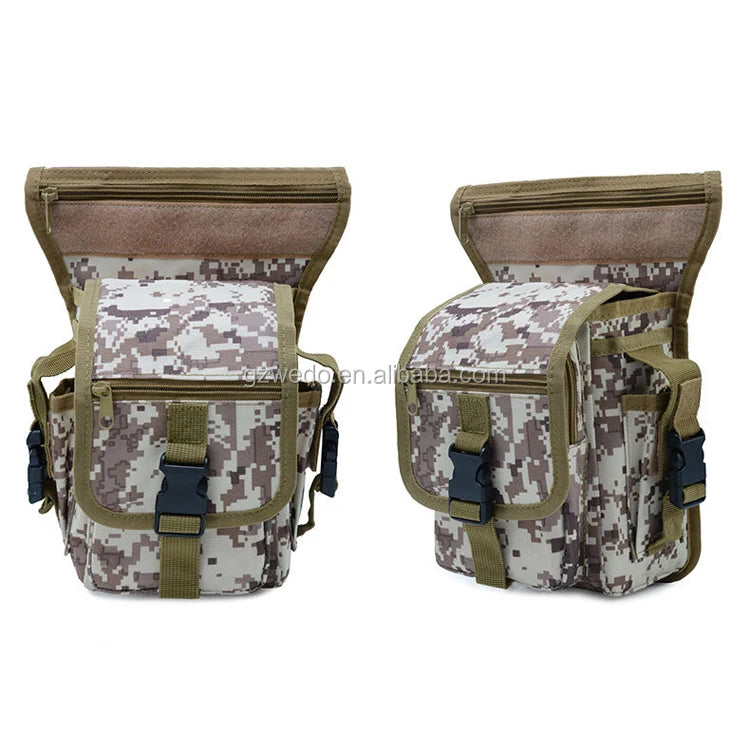 Outdoor Sports Molle Drop Leg Bag Tactical Waist Pack Leg Travel Belt Bag for Riding, Motorcycle, Hiking Hunting Camping Cycling