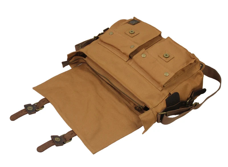 Nova moda de couro do vintage lona saco do mensageiro dos homens algodão lona crossbody bolsa de ombro masculino estilingue ocasional lazer