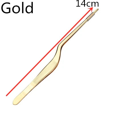 Kitchen tongs and stainless steel bar, food tongs, kitchen, medical tongs, copper/gold/black, plated bar tool