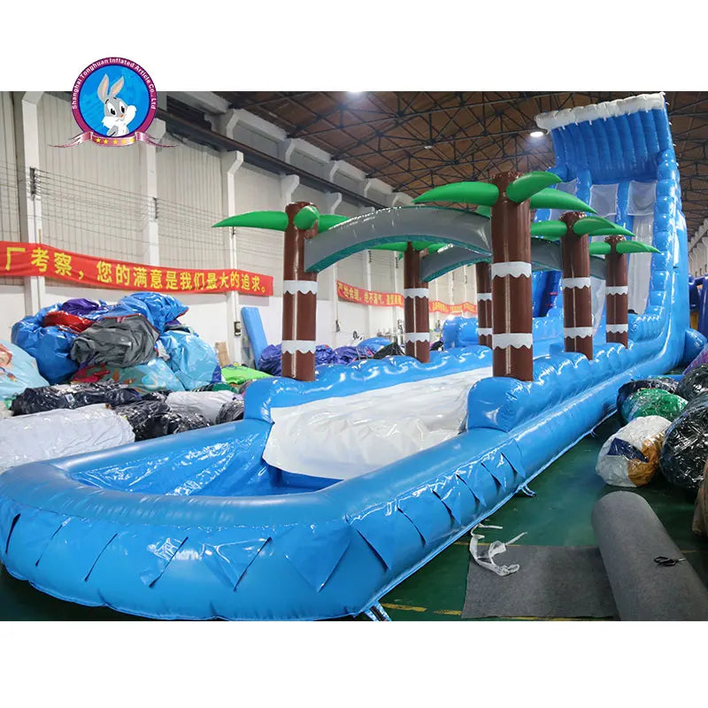 Long Double-lane Pool Water Slide Inflatable Water Slide