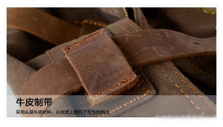 Nova moda de couro do vintage lona saco do mensageiro dos homens algodão lona crossbody bolsa de ombro masculino estilingue ocasional lazer