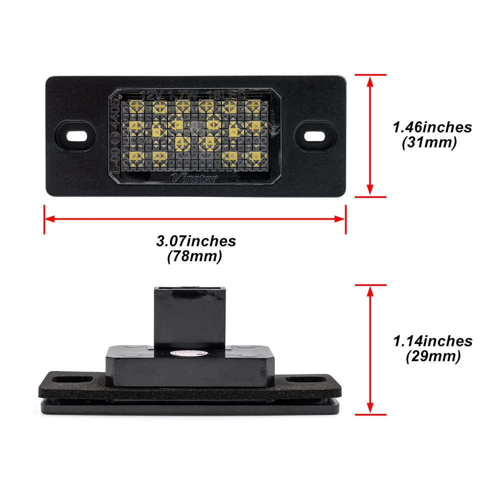 LED License Plate Light, Tail Lamps for VW Tiguan 09-12 Golf 5 Touareg MK1 Passat B5.5 Porsche Cayenne 955 957 02-10, 2PCs