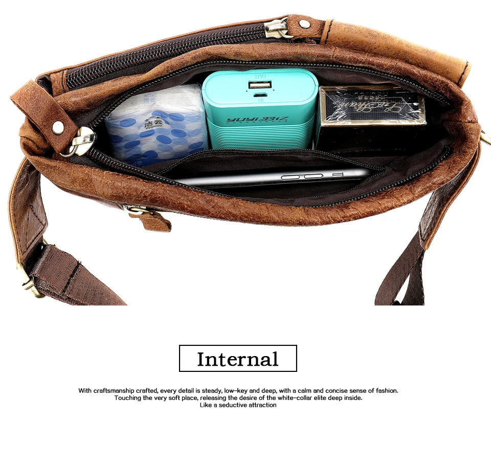 WESTAL-Bolsa de cintura de couro genuíno para homens, Fanny Pack, Belt Bag, Phone Bags, saco de cintura pequeno masculino