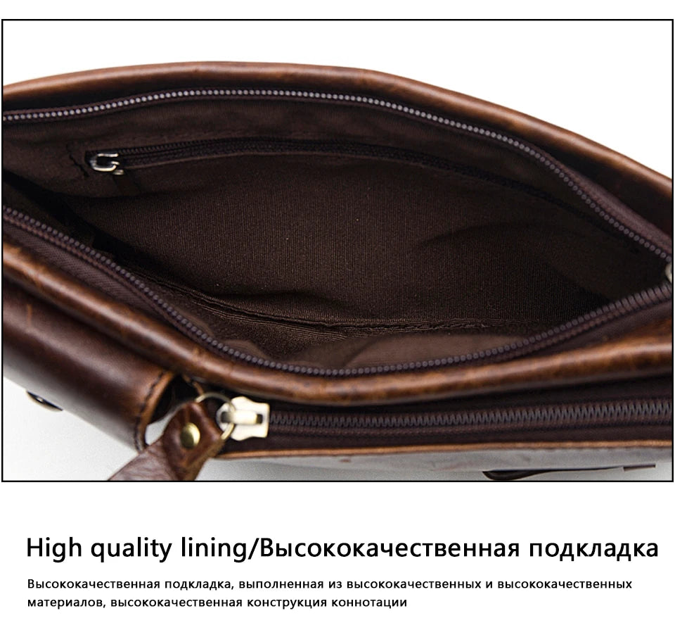 WESTAL-Bolsa de cintura de couro genuíno para homens, Fanny Pack, Belt Bag, Phone Bags, saco de cintura pequeno masculino