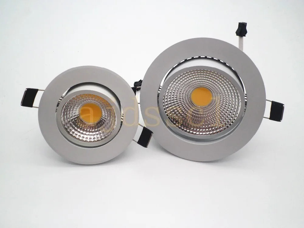 Luminária LED Embutida Super Brilhante, Spot LED Regulável COB 3W 5W 7W 12W, Luz Spot LED, Luminária de Teto para Decoração, AC/DC 12V