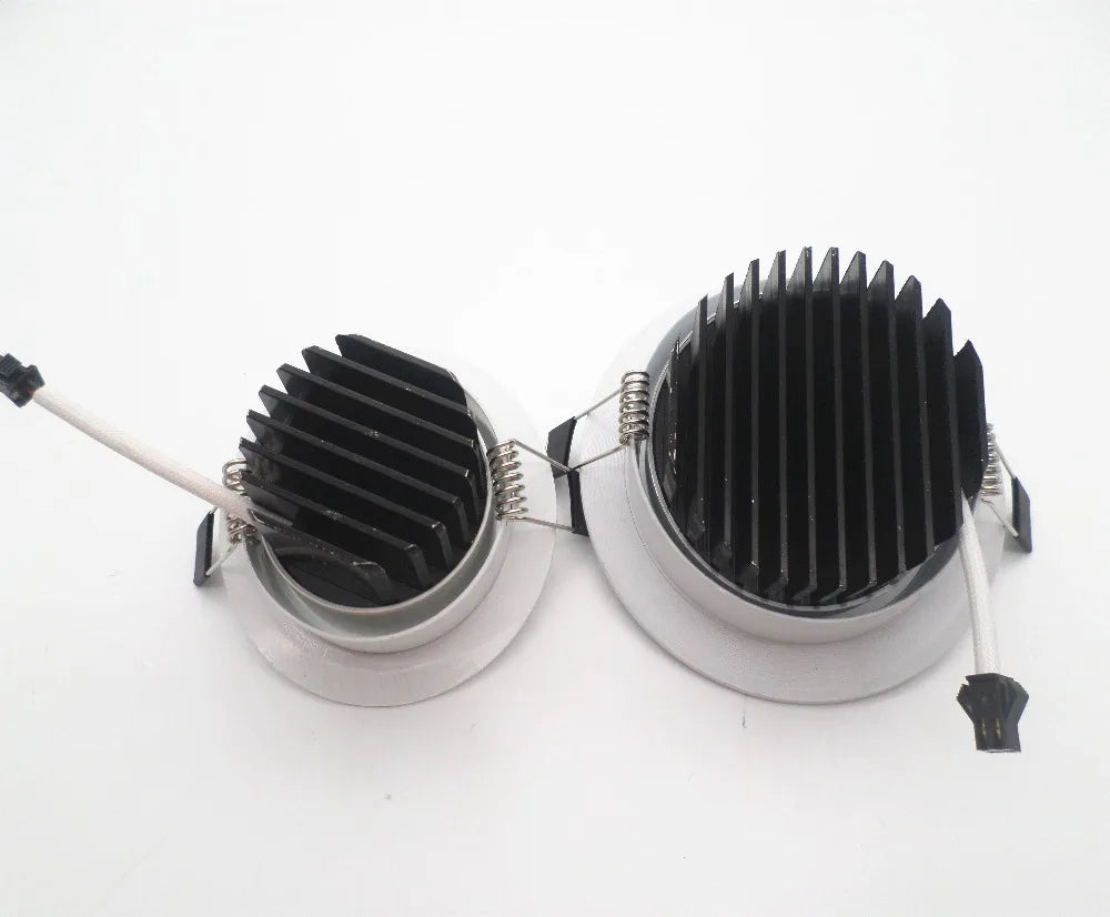 Luminária LED Embutida Super Brilhante, Spot LED Regulável COB 3W 5W 7W 12W, Luz Spot LED, Luminária de Teto para Decoração, AC/DC 12V