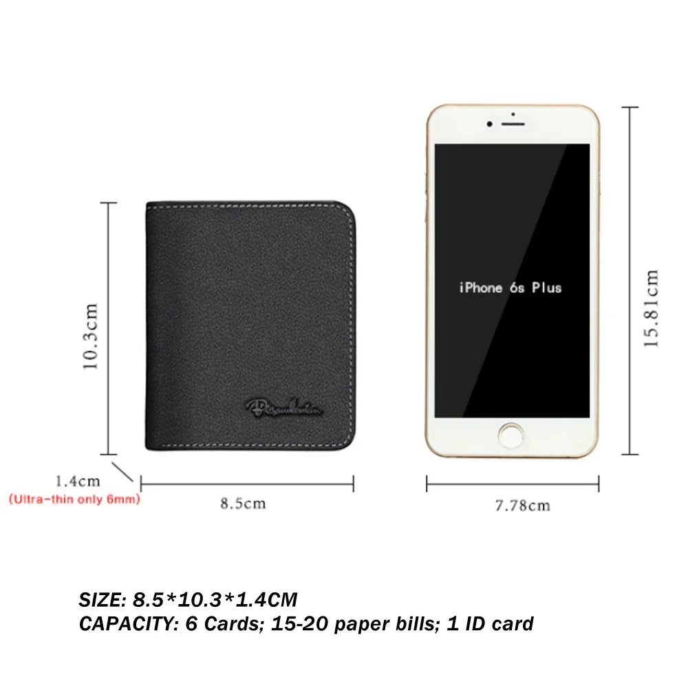 Bison denim carteiras masculinas preto bolsa de couro genuíno para homens titular do cartão de visita carteira masculina mini n4429