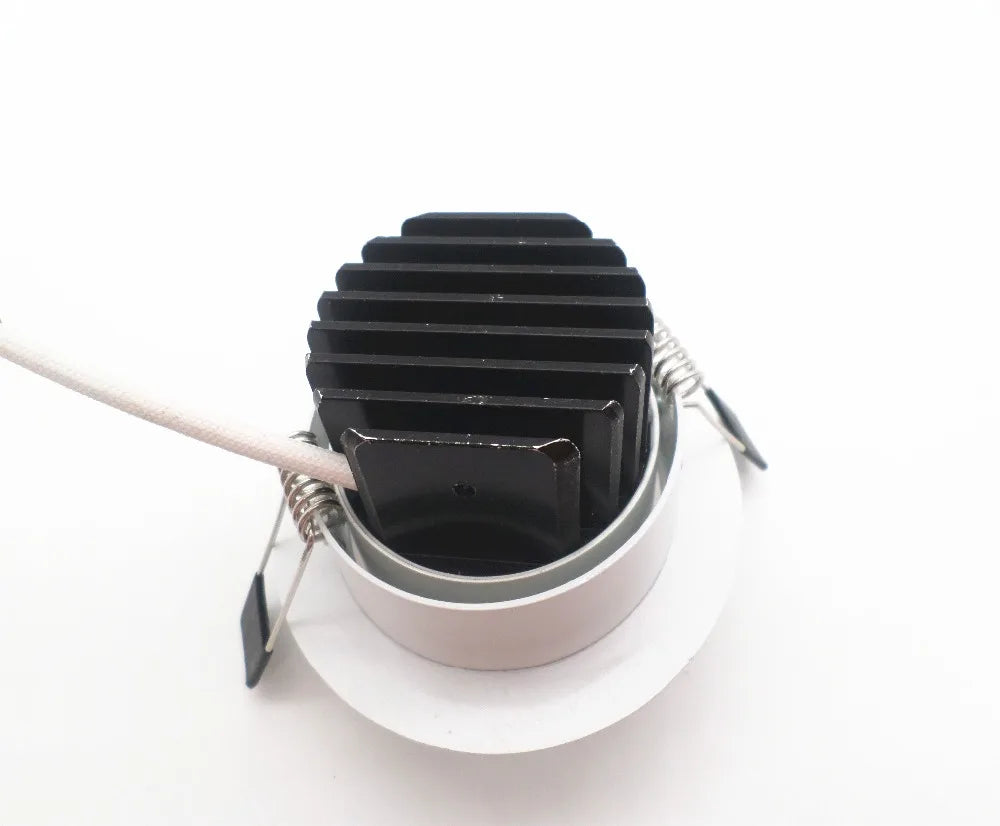 Luminária LED Embutida Super Brilhante, Spot LED Regulável COB 3W 5W 7W 12W, Luz Spot LED, Luminária de Teto para Decoração, AC/DC 12V