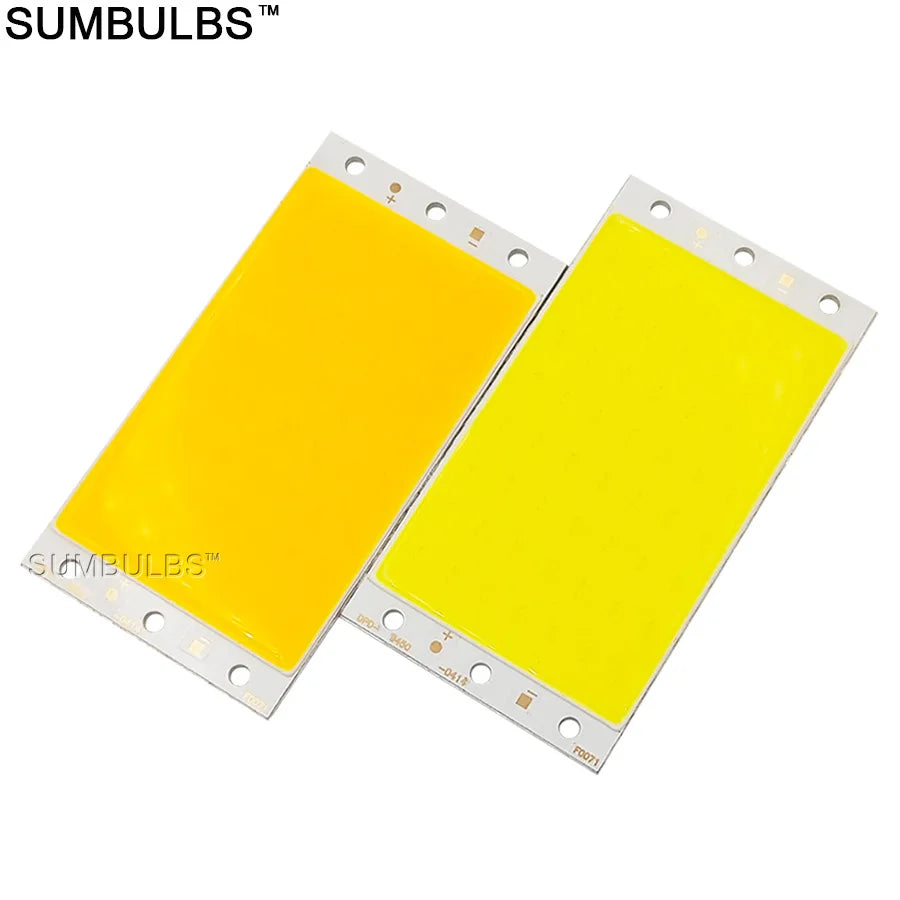 94x50mm 15w cob led módulo de lâmpada de tira de luz dc 12v 1600lm ultra brilhante quente branco fresco azul chip cob a bordo matriz lâmpada led