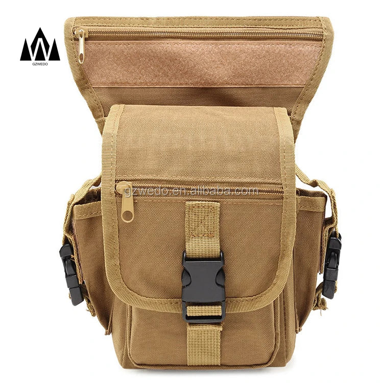 Outdoor Sports Molle Drop Leg Bag Tactical Waist Pack Leg Travel Belt Bag for Riding, Motorcycle, Hiking Hunting Camping Cycling