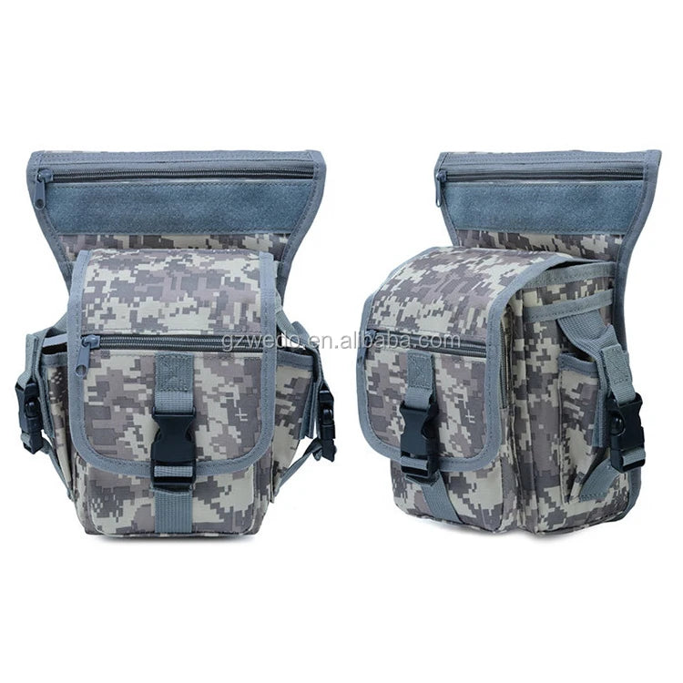 Outdoor Sports Molle Drop Leg Bag Tactical Waist Pack Leg Travel Belt Bag for Riding, Motorcycle, Hiking Hunting Camping Cycling