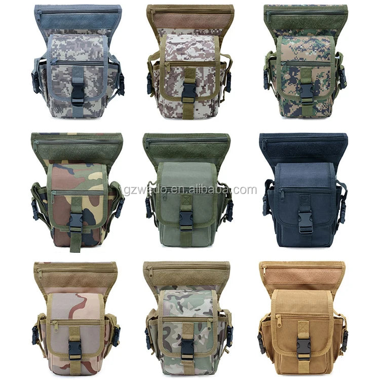 Outdoor Sports Molle Drop Leg Bag Tactical Waist Pack Leg Travel Belt Bag for Riding, Motorcycle, Hiking Hunting Camping Cycling