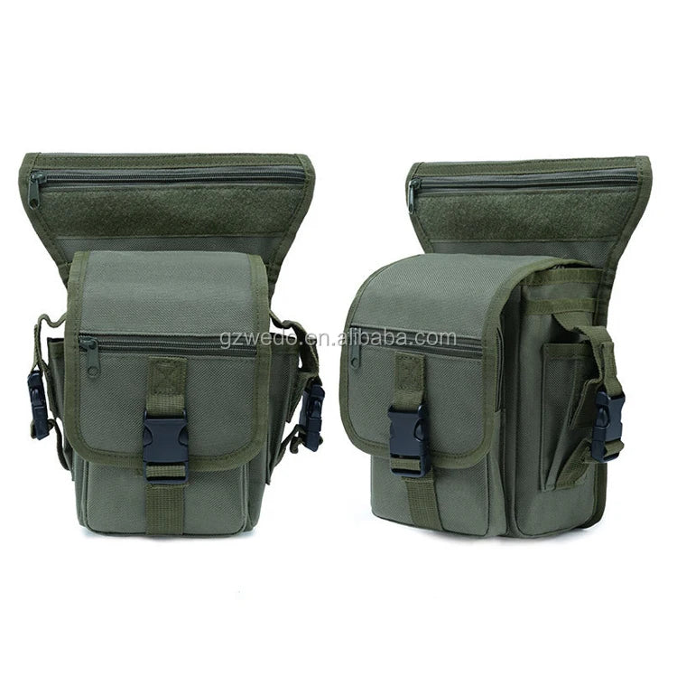 Outdoor Sports Molle Drop Leg Bag Tactical Waist Pack Leg Travel Belt Bag for Riding, Motorcycle, Hiking Hunting Camping Cycling