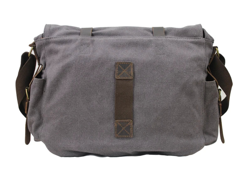 Nova moda de couro do vintage lona saco do mensageiro dos homens algodão lona crossbody bolsa de ombro masculino estilingue ocasional lazer