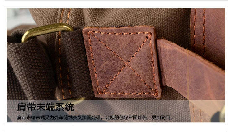 Eu sou lenda will smith lona + couro genuíno dos homens saco do mensageiro lona bolsa de ombro masculino crossbody saco estilingue saco casual mochila