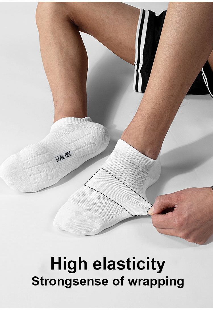 ‌ Meias esportivas masculinas, 3/5/10 pares, meias curtas para corrida, secagem rápida, malha respirável, meias curtas leves, confortáveis e anti-odor