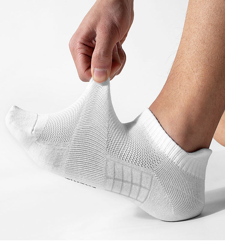 ‌ Meias esportivas masculinas, 3/5/10 pares, meias curtas para corrida, secagem rápida, malha respirável, meias curtas leves, confortáveis e anti-odor