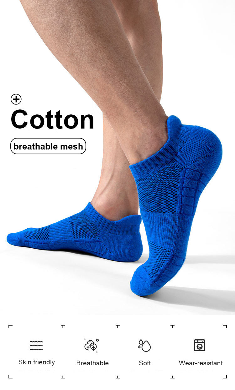 ‌ Meias esportivas masculinas, 3/5/10 pares, meias curtas para corrida, secagem rápida, malha respirável, meias curtas leves, confortáveis e anti-odor