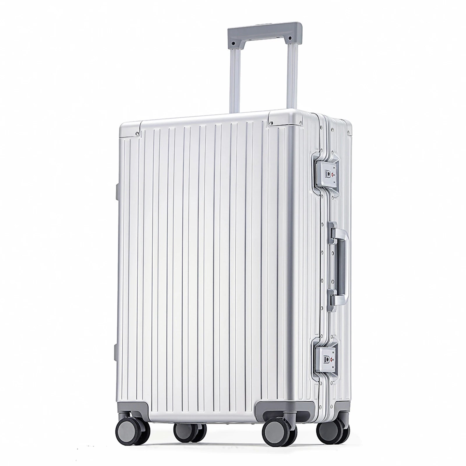 Aiweiny todo em alumínio liga de magnésio trole caso roda universal tsa masculino leve bagagem embarque