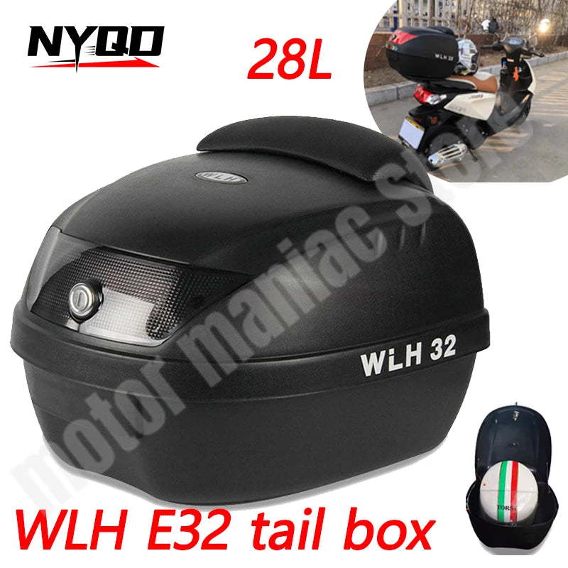 32l almofada da motocicleta tour caixa de cauda wlh e32 caixa de bagagem da motocicleta caso superior multifuncional scooter bagagem tempeфры Для humaтоцикла