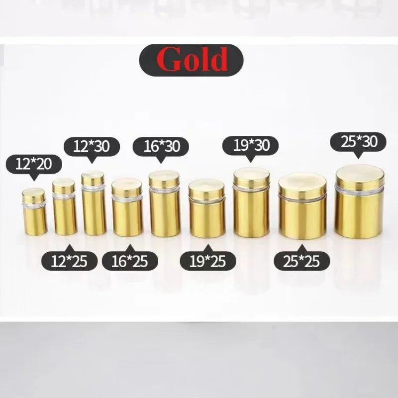 4 pcs 12/16/19/25 acrylic photo frame glass sign standoff nail wall mount holder standoff stainless steel advertising screw fastener