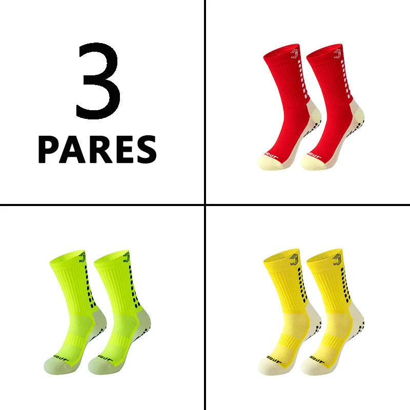 Meias de futebol masculinas, Meia poliamida corrida, Meia antiderrapante futebol, Meias de corrida de tubo médio