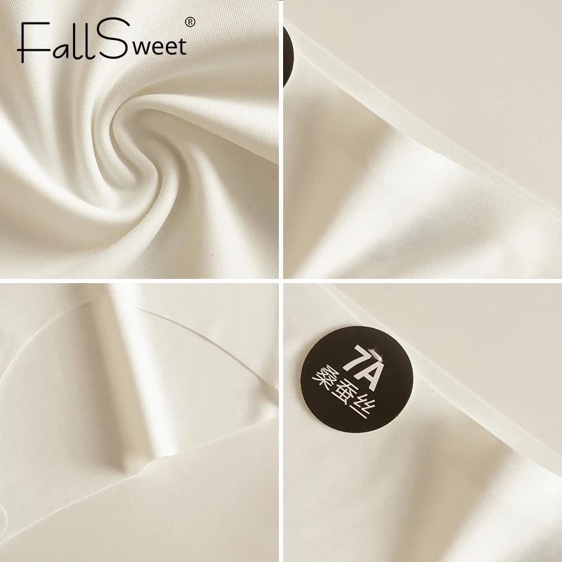 Falllsweet 4 Peças de Calcinhas de Seda Sem Costura para Mulheres, Lingerie Sexy de Cintura Média, Calcinhas de Seda Gelada M-2XL
