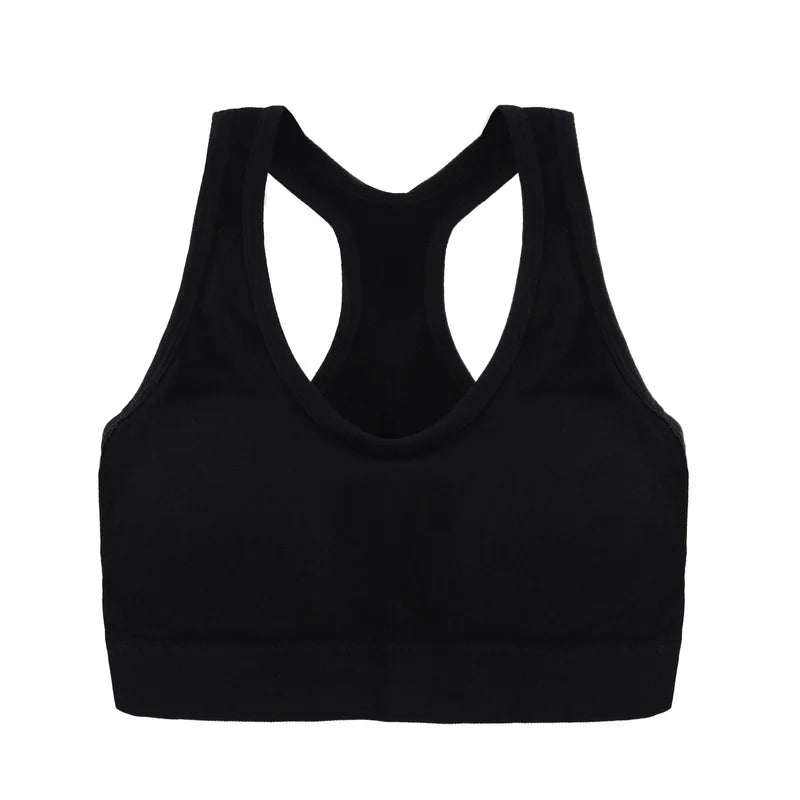Sutiã esportivo sem costura, Top push up respirável à prova de choque feminino curto，Lingerie feminina，Poliéster，Respirável