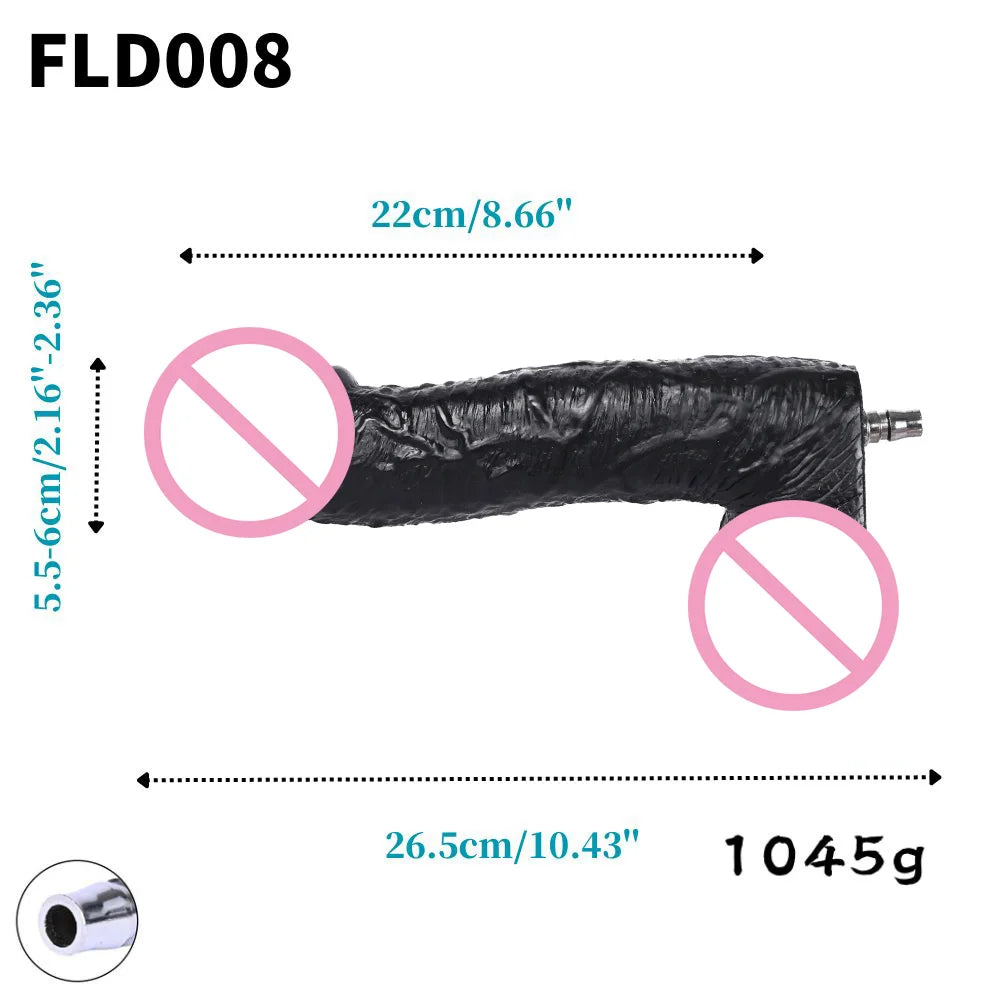 ROUGH BEAST Acessórios para Máquinas Sexuais: Dildos Grandes Pretos de Cor de Pele para Máquinas Vac-u-lock, compatíveis com máquinas de lojas.