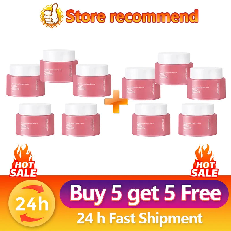 Creme de Colágeno Rosa PDRN com Niacinamida para Tom de Pele Irregular, Hidratante Facial Leve e Não Oleoso