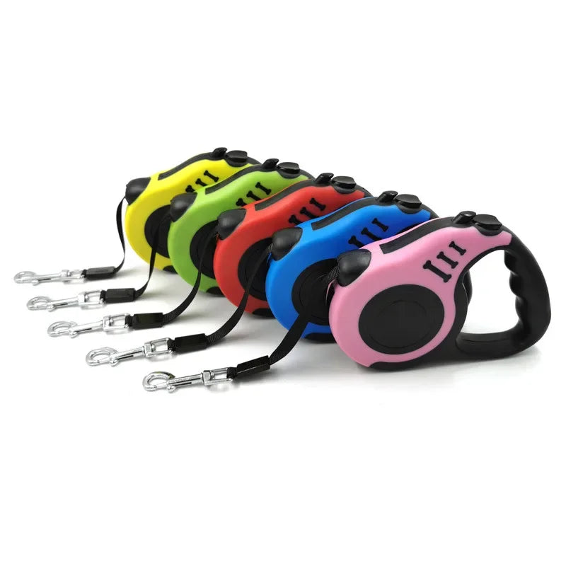 Retractable Automatic Dog Leash, Durable Nylon Lead, 3m, 5m, for Small Dogs, Cat, Puppy, Outdoor Travel, Walking, Traction Rope